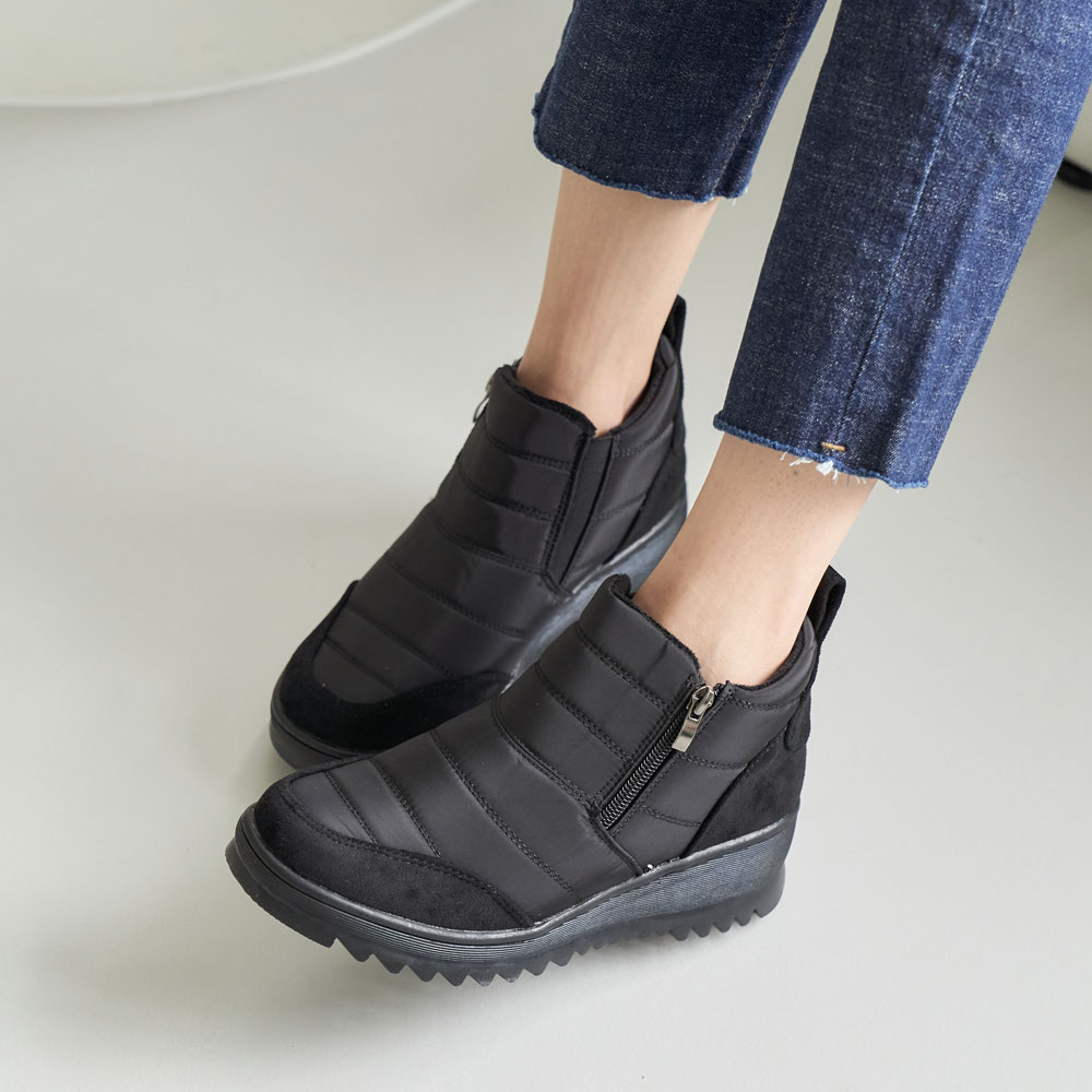 에스유니 여성용 5cm 키높이 통굽 패딩 부츠 기모안감 사은품증정 37,900원