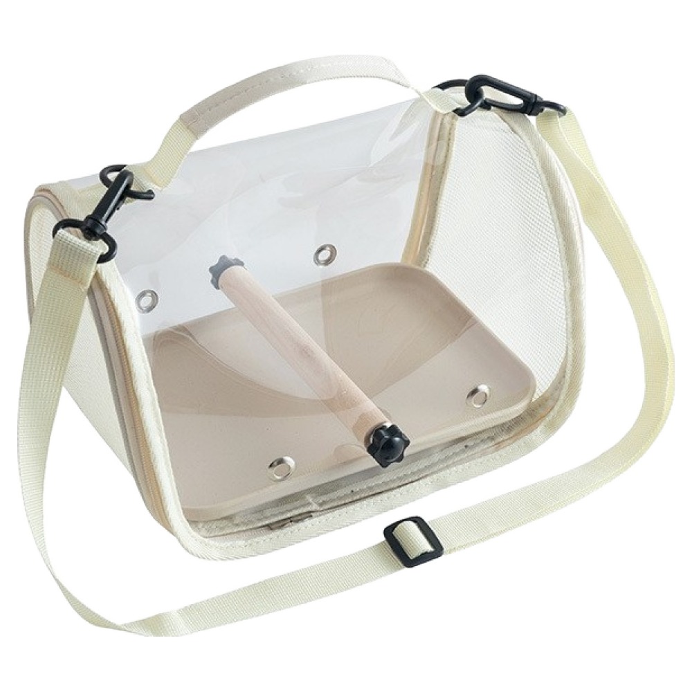 레몽크리프 투명 앵무새 이동가방 새이동장 새장, 베이지, 1개 15,000원