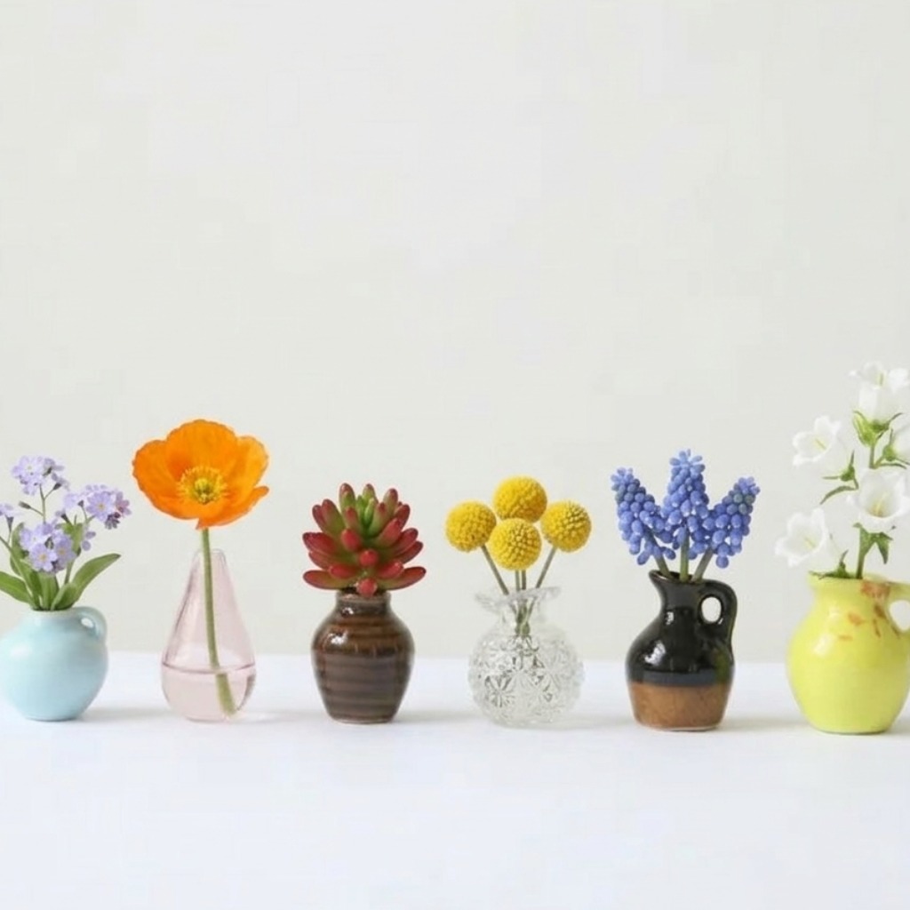 쬬꼬미마트 냉장고 미니꽃병 마그넷 6종세트, 혼합 15,500원