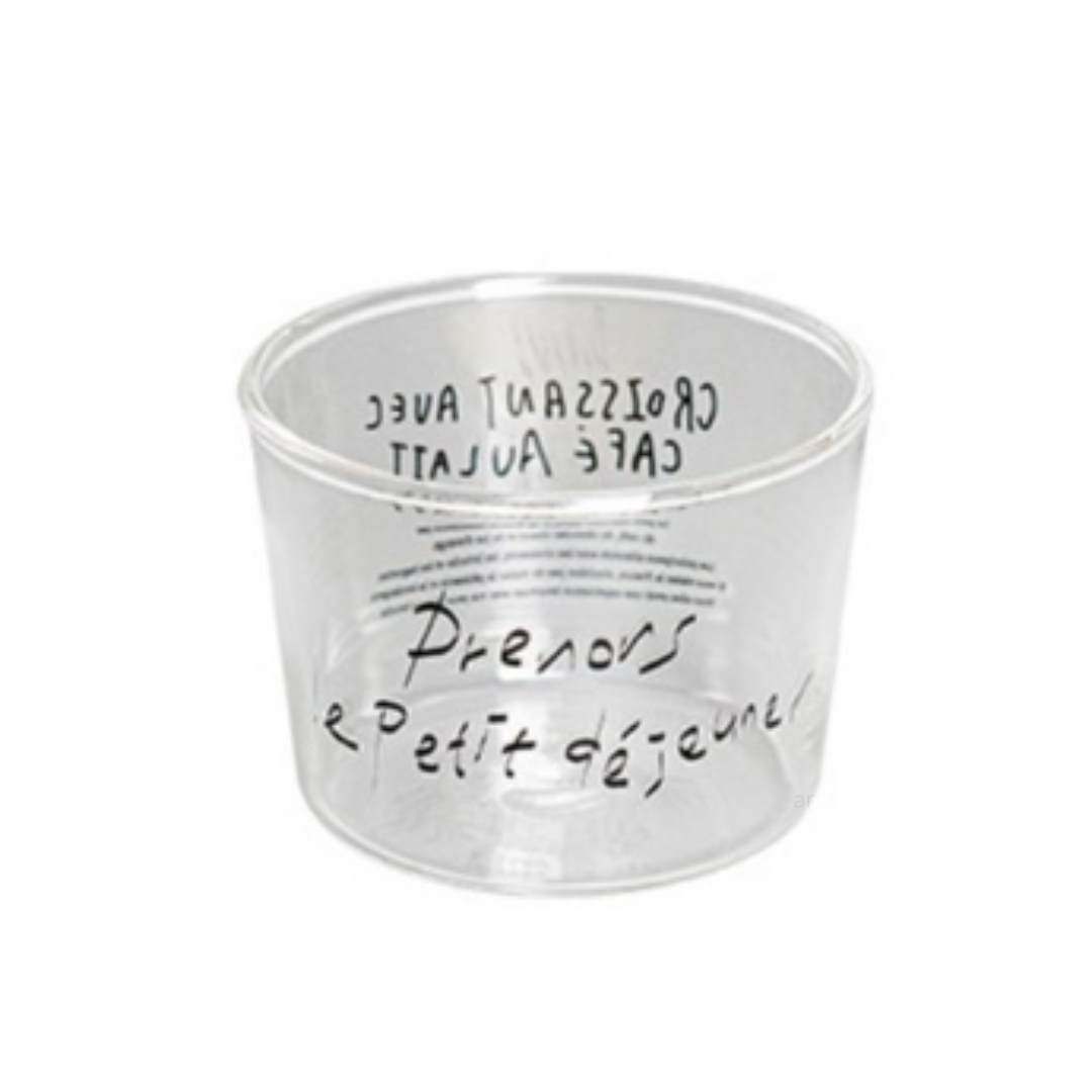 시라쿠스 라세라미끄 클레어 레터링 글라스 요거트볼 220ml 25,000원