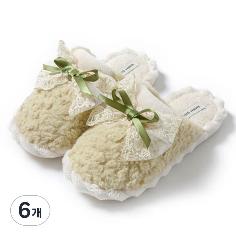 에버하우스 부드러운 레이스 리본 거실화 42,540원