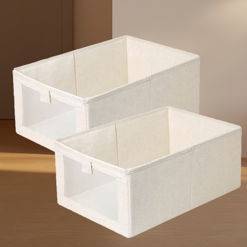 디모어 패브릭 폴딩 수납 다용도 통풍 옷 정리함, 2개, 크림화이트 10,890원