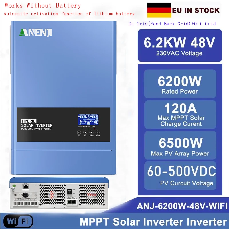 11KW 6.2KW 48V 하이브리드 태양광 인버터 MPPT 230VAC 그리드 광전지 인버터 160A 120A 태양광 컨트롤러 P 596,800원