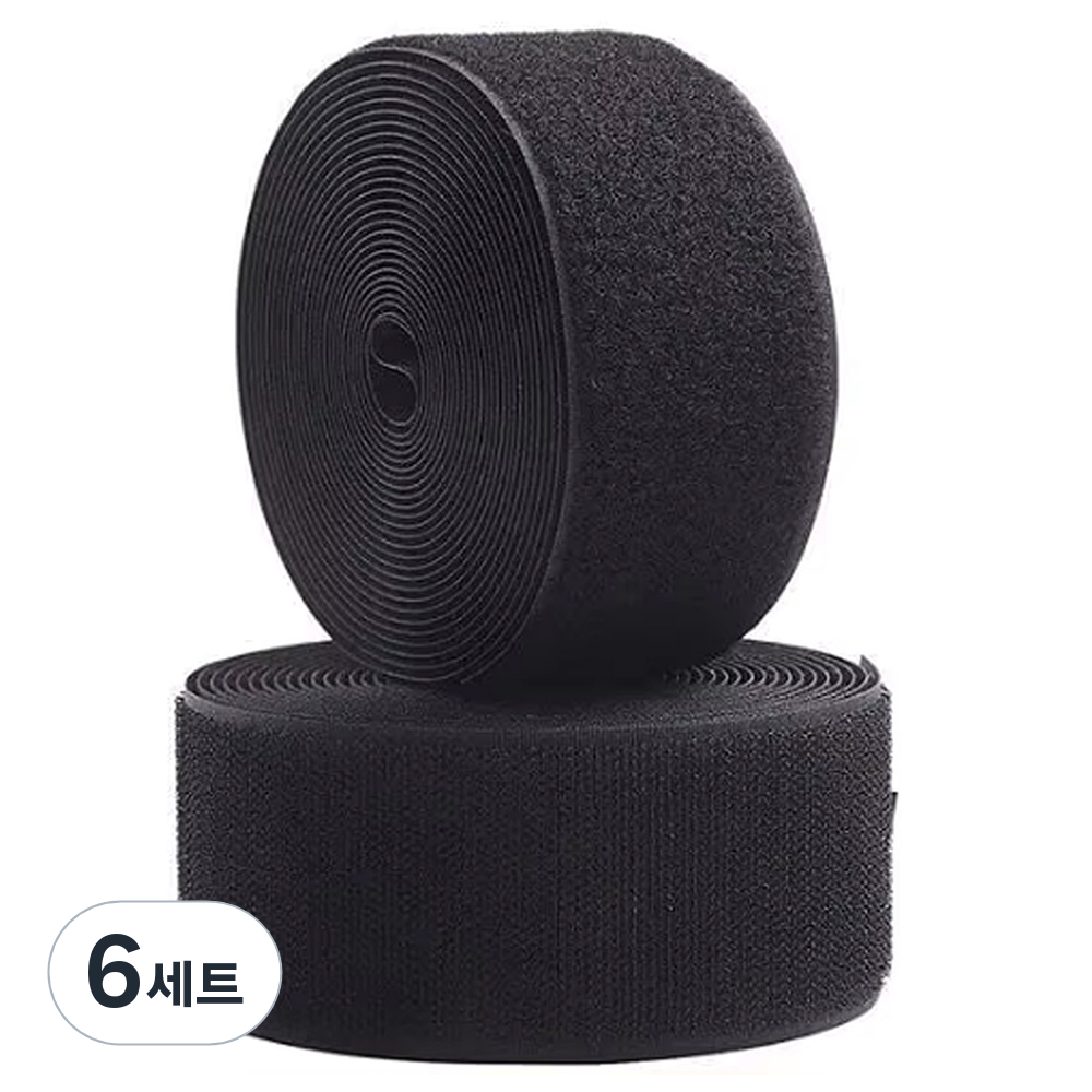 엔더 튼튼한 대형 벨크로 찍찍이 테이프 암수 5cm x 1m 블랙 22,140원