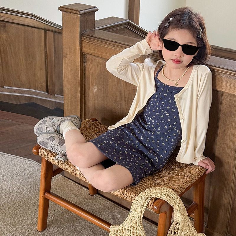 Toruva어린이 여아 봄여름 가디건 민소매 원피스 세트 캐주얼 심플 무버튼 디자인14세 이상 28,320원