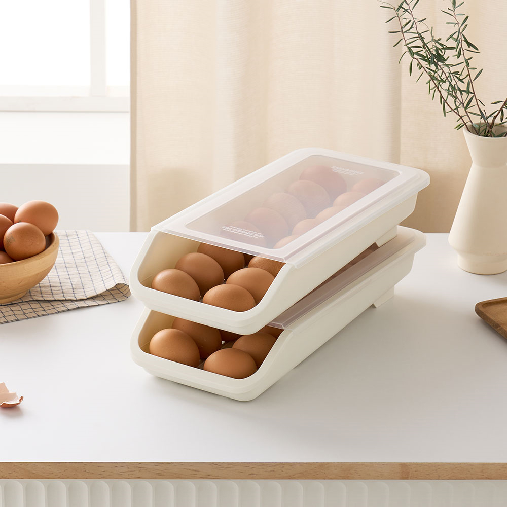 이지앤프리 국산 이지 에그슬라이딩 계란트레이, 플라워화이트, 2개 10,740원