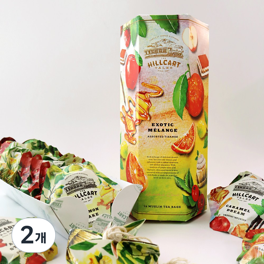 힐카트 테일즈 이그조틱 멜란지 허브티6종 세트 14 모슬린 티백 허브차 블랜딩차 무카페인 무설탕 히비스커스 루이보스, 2개, 14개입, 2.25g 64,000원