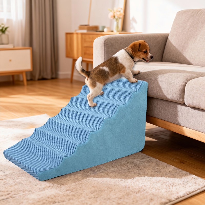 애완동물 계단 다층 계단 미끄럼 방지 비탈길 소형견 노년견에 적합, 1개, 파란색 39,800원