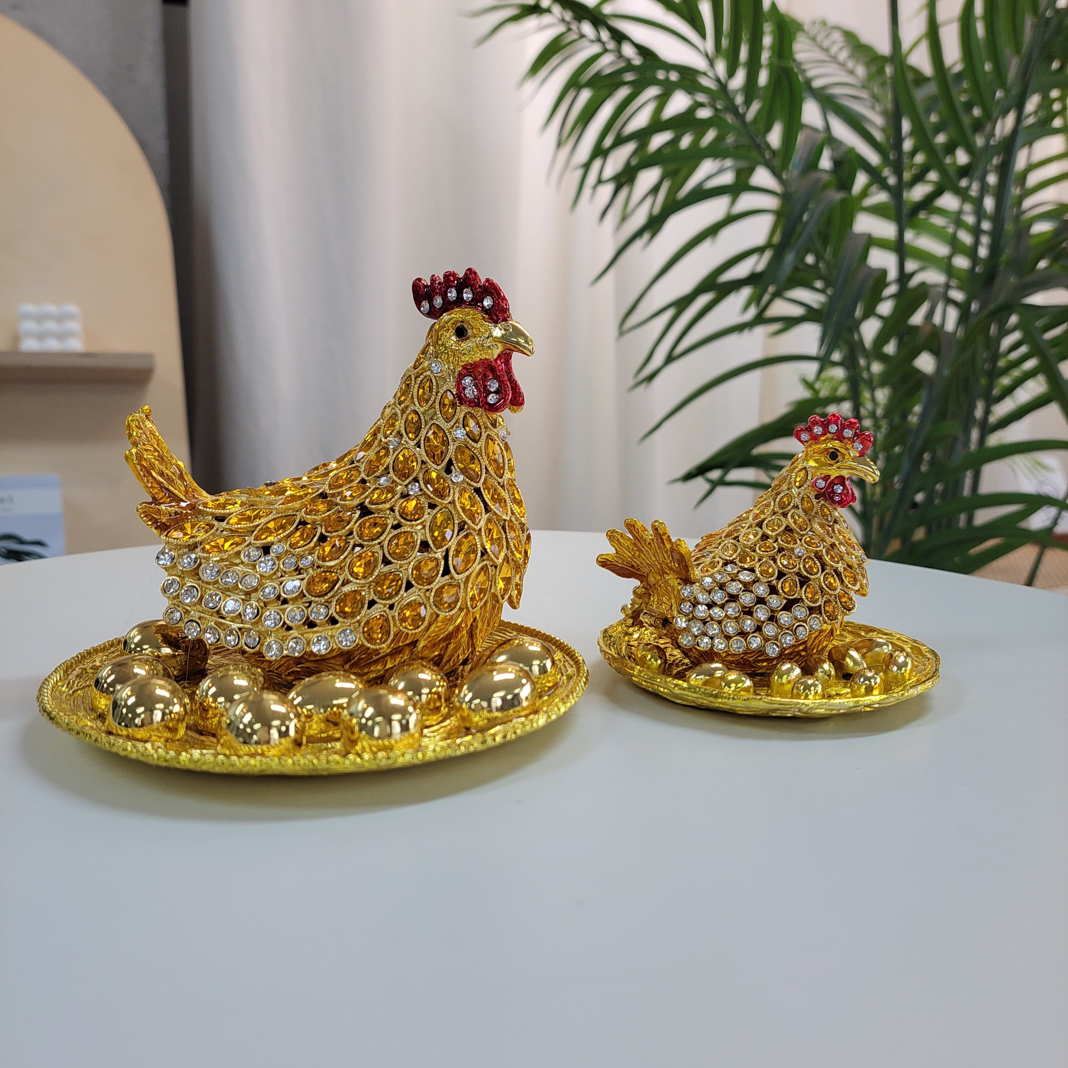 칠보 황금 알닭 보석함 장식품 개업 집들이 부모님선물, 대 49,400원