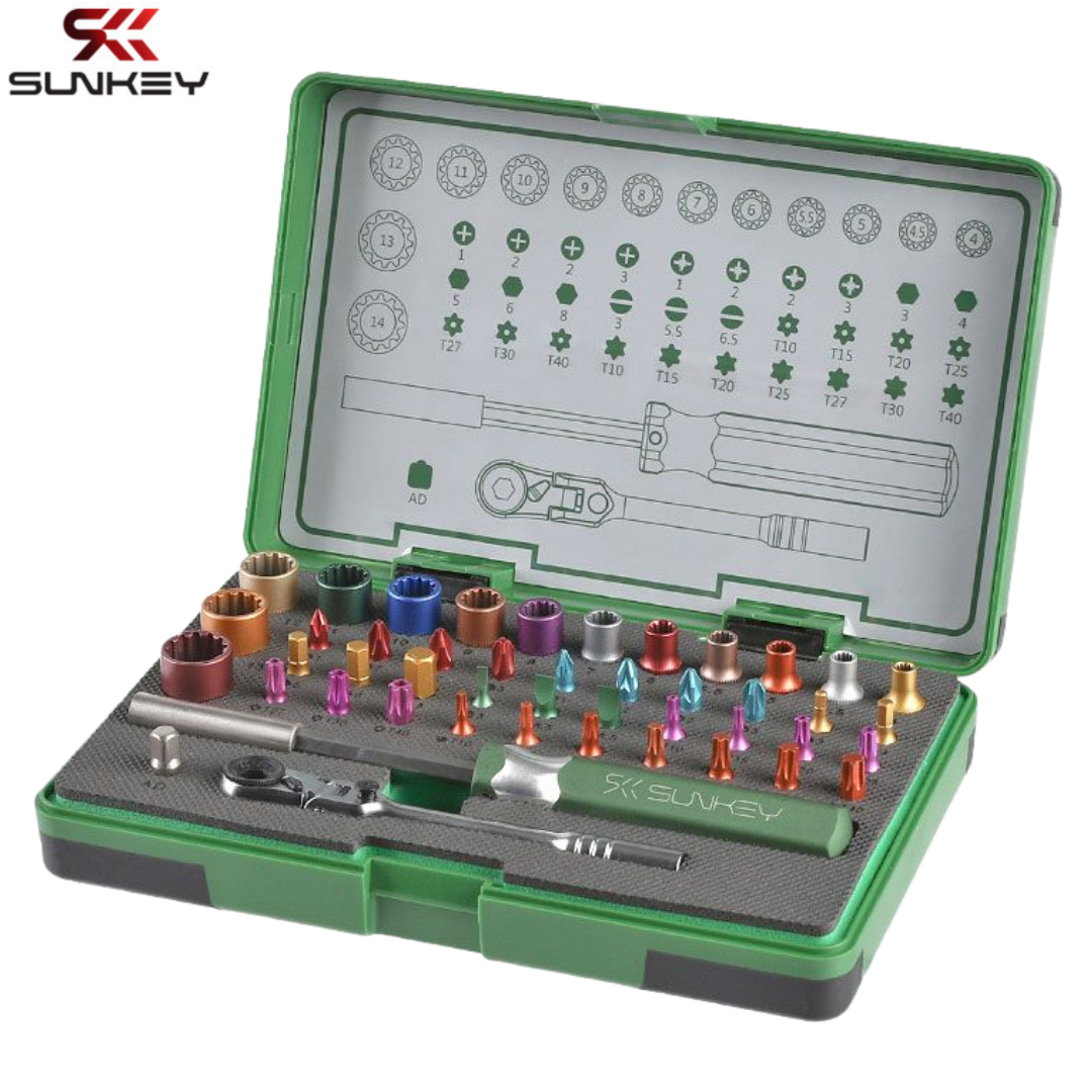 썬키 소켓렌치 세트 SSR-46CS 1/4 복스알 깔깔이 라쳇핸들 비트 46PCS 95,910원