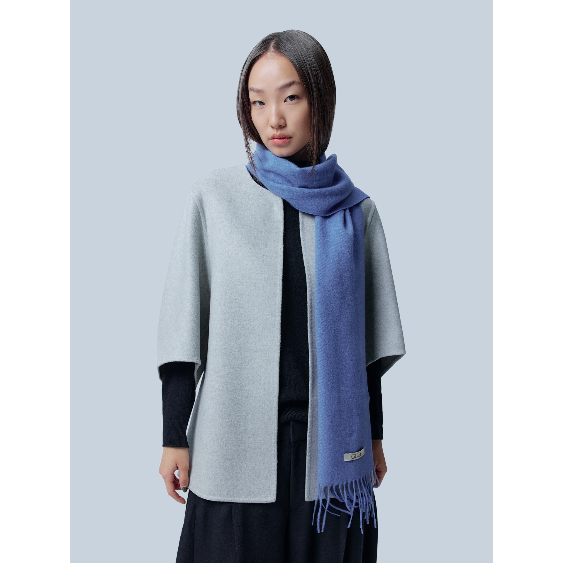 [GOBI Official] 고비 공식 스토어_고비 캐시미어 프린지 100% 캐시미어 머플러 105,610원