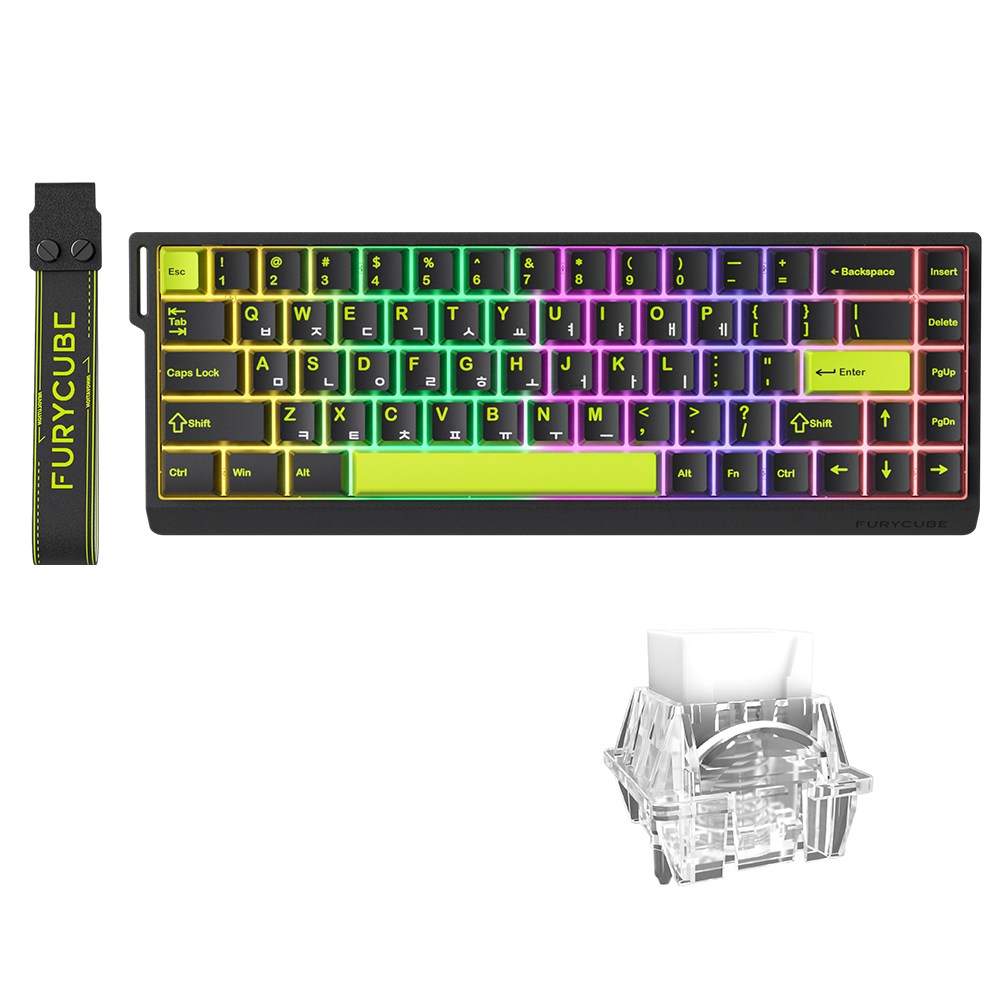 FURYCUBE M68HE 8k 래피드 트리거 자석축 게이밍키보드 ace 68 기계식 우팅 e-sports 56,900원