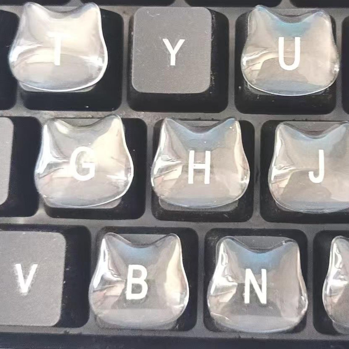 귀여운 고양이 머리 롱네일 보호 키보드 키캡 DIY 장식 투명 크리스탈 유리볼 키스티커 19,800원