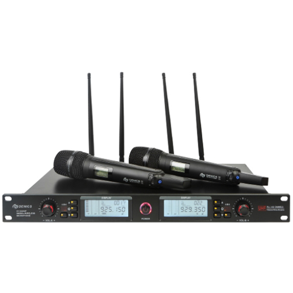 데닉스 무선마이크 2체널 DY-902WP 62개체널 900메가 PA용 프로페셔널 시스템, DYSM 1,200,000원