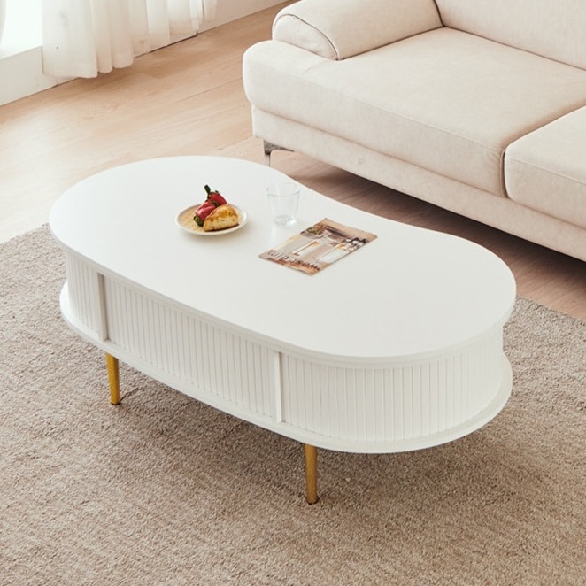 이노센트 로망 템바 타원형 리프트 업 테이블 1200 방문설치, 화이트골드 189,000원