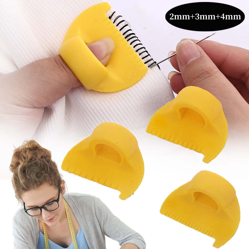 루이 안전형 손바느질 가이드 혁신적인 손가락 보호대 인체공학적 그립 디자인, 노란색, 3개 9,900원
