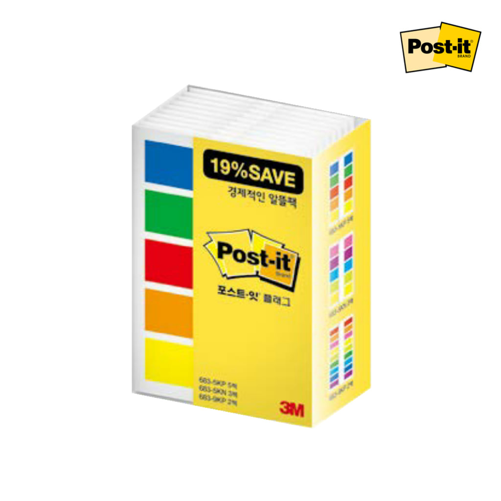 3M 포스트잇 플래그 알뜰팩 683 믹스 대용량 683-5KP 683-5KN 683-9KP 23,160원