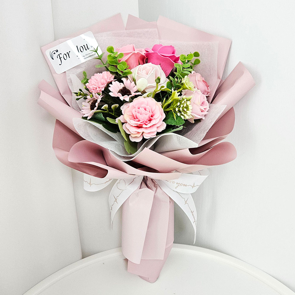 꼬시상점 비누꽃다발 A + 쇼핑백, 1개, 핑크 14,500원