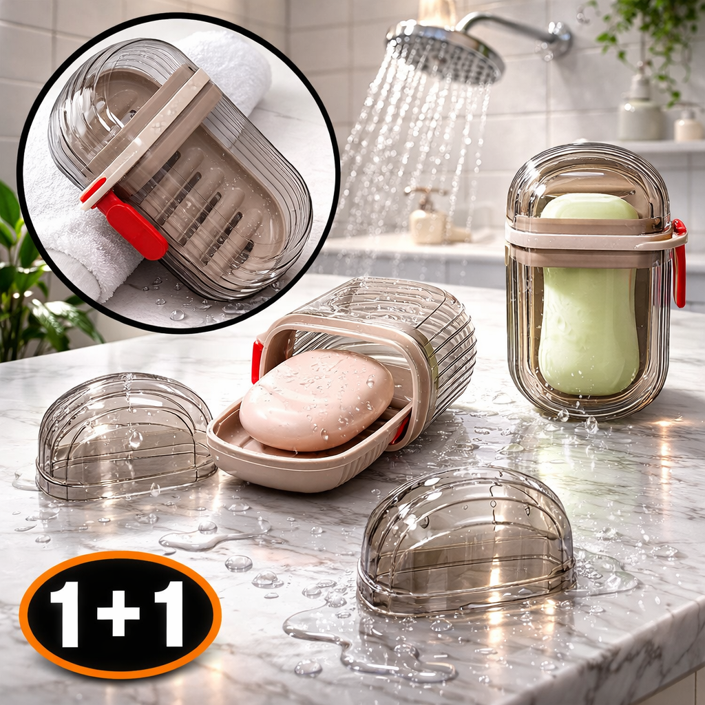 노바르 휴대용 여행용 비누 케이스 비누받침, 2개, 투명 8,500원