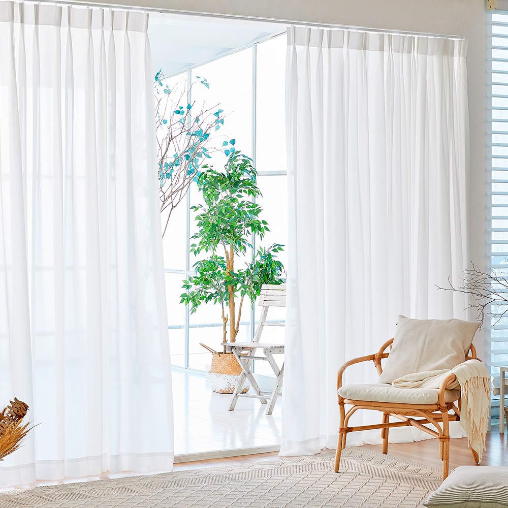 모던하우스 ON 높이조절 하늘하늘 쉬폰커튼 + 핀 세트 99,000원