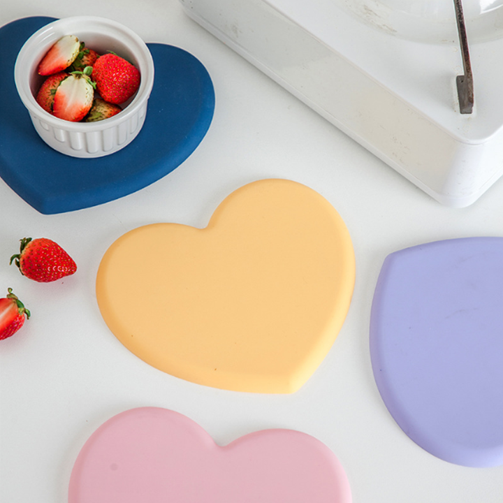 하트 고온 열탕 방지 실리콘 냄비 받침 패드 단열 코스터 캔들 실링 왁스 공예 용품 3,900원
