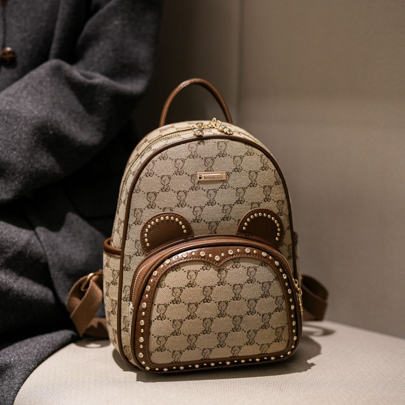 신상 패치워크 백팩 여성 통근 백팩 캔버스 등산 가방 73,900원