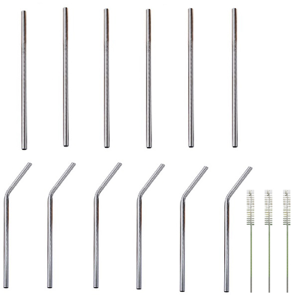 영그린 스테인레스 빨대 일자형 6p + 커브형 6p + 세척솔 3p 14,060원