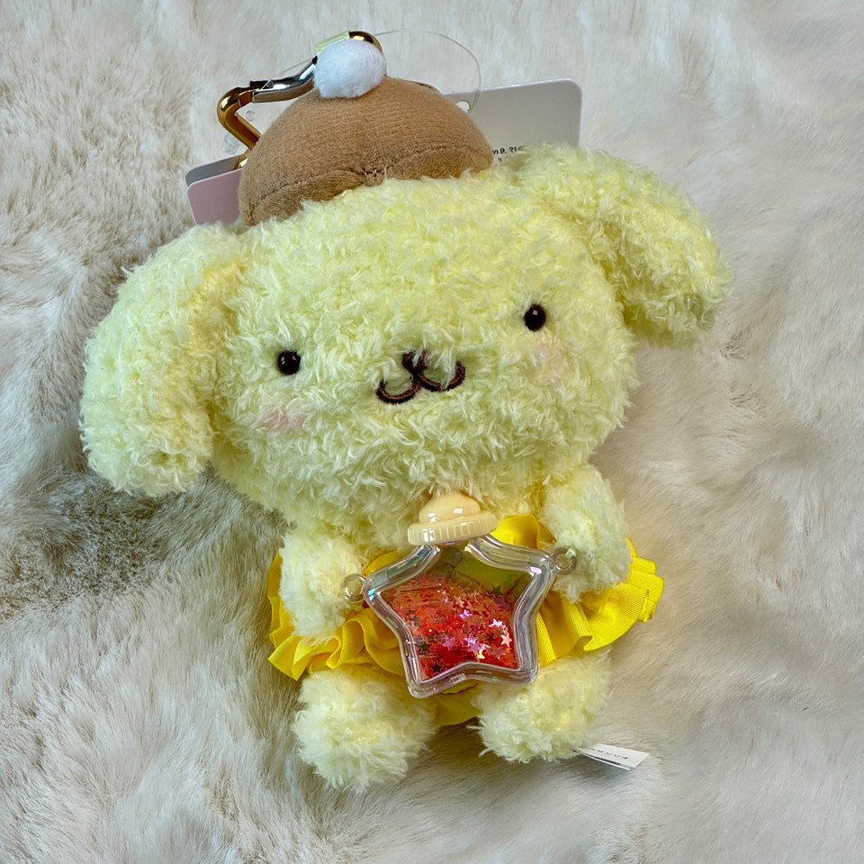 일본 정품 산리오 베이비 보틀 시리즈 마스코트 인형키링 한정판, 폼폼푸린, 1개 40,000원