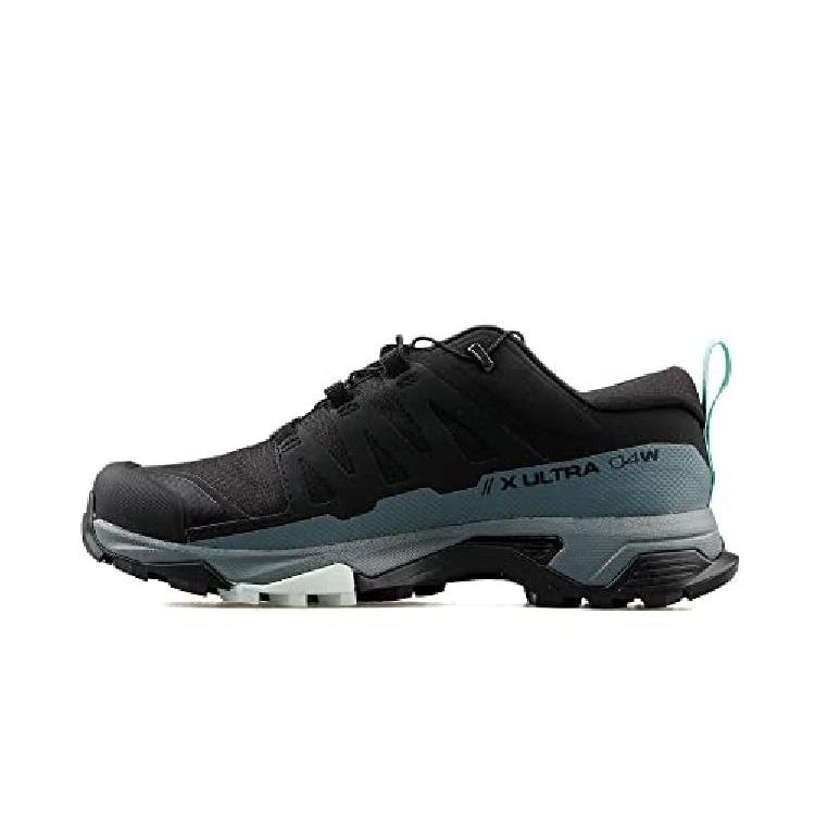 Salomon X Ultra 4 고어텍스 하이킹 슈즈 여성 - 블랙/폭풍우 날씨/오팔 블루  8 326,800원