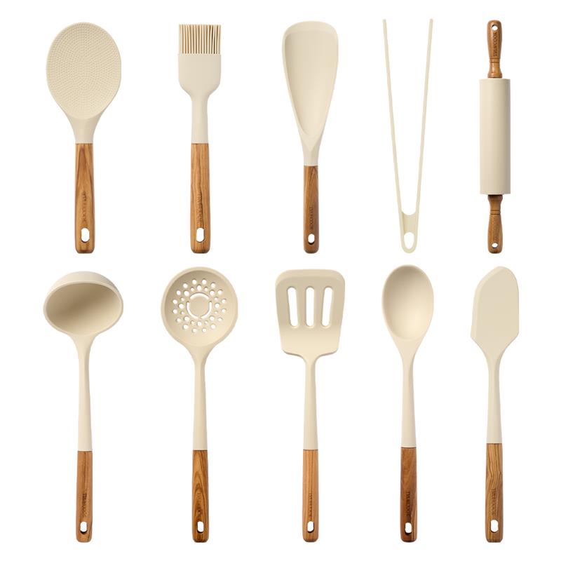 트루쿡 이탈리아산 올리브 프리미엄 실리콘 조리도구 10종세트, 1세트, 베이지, 올리브 조리도구 10종 107,910원