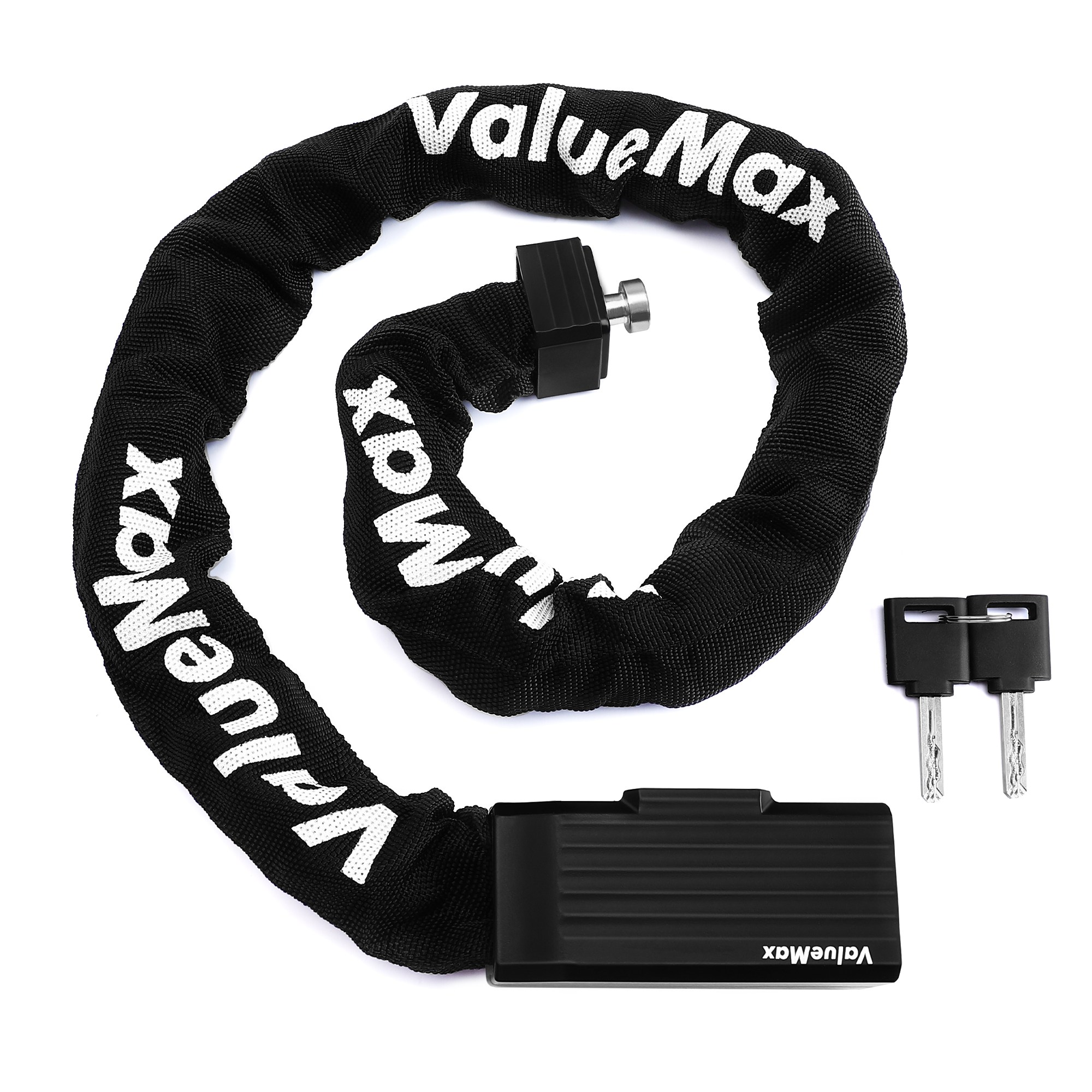 VALUEMAX 고강도 합금 자전거 킥보드 자물쇠 세트, 교체용 키 2개포함,길이 약 1m, 무게 약 1.2kg, 1세트, 블랙 22,250원