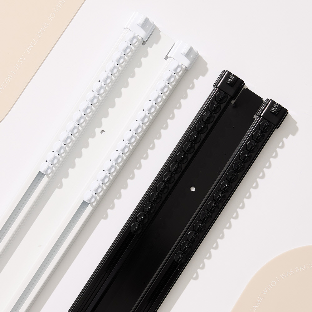 홈드레브 저소음 이중 커튼레일, 블랙 60,000원