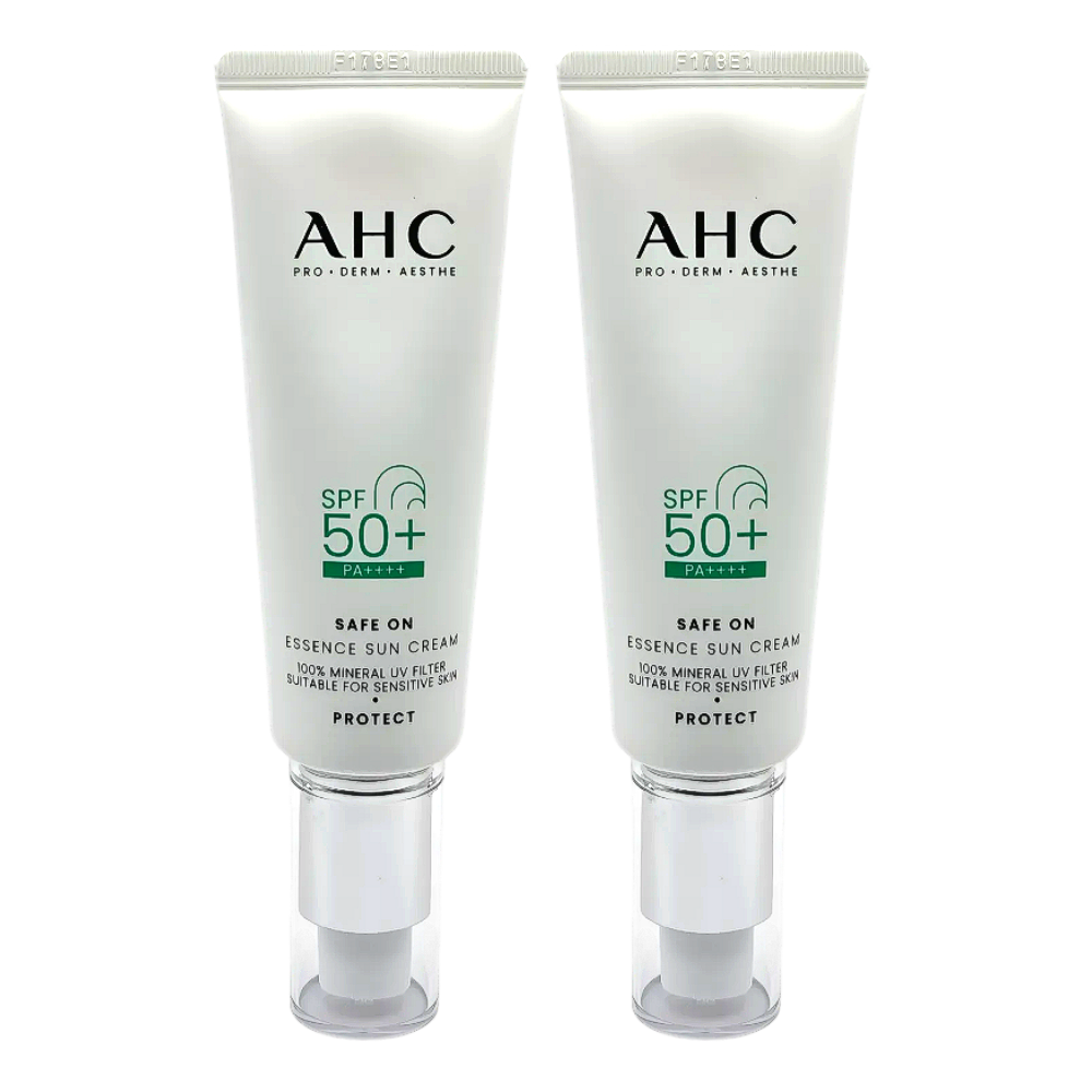 AHC 세이프온 에센스 선크림 SPF50+ pa++++ 촉촉 선크림 민감피부 추천, 50ml, 2개 25,870원