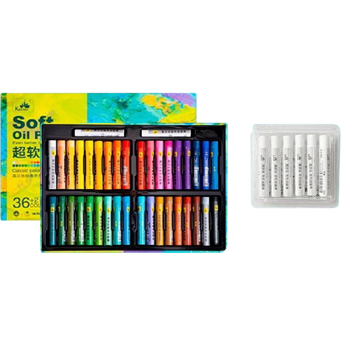 특수 오일파스텔 01 클래식 36색 + 화이트 6p 세트 8,200원