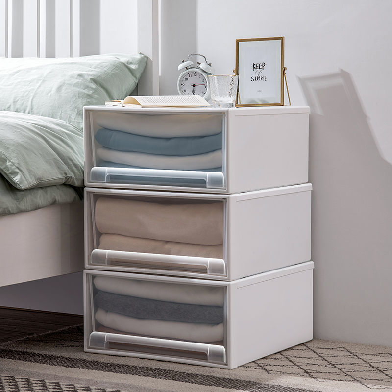 잡동산 리빙박스 5-13L 옷장수납함 플라스틱 슬라이딩 투명 다용도 서랍 팬트리 옷장정리 수납함 10,500원