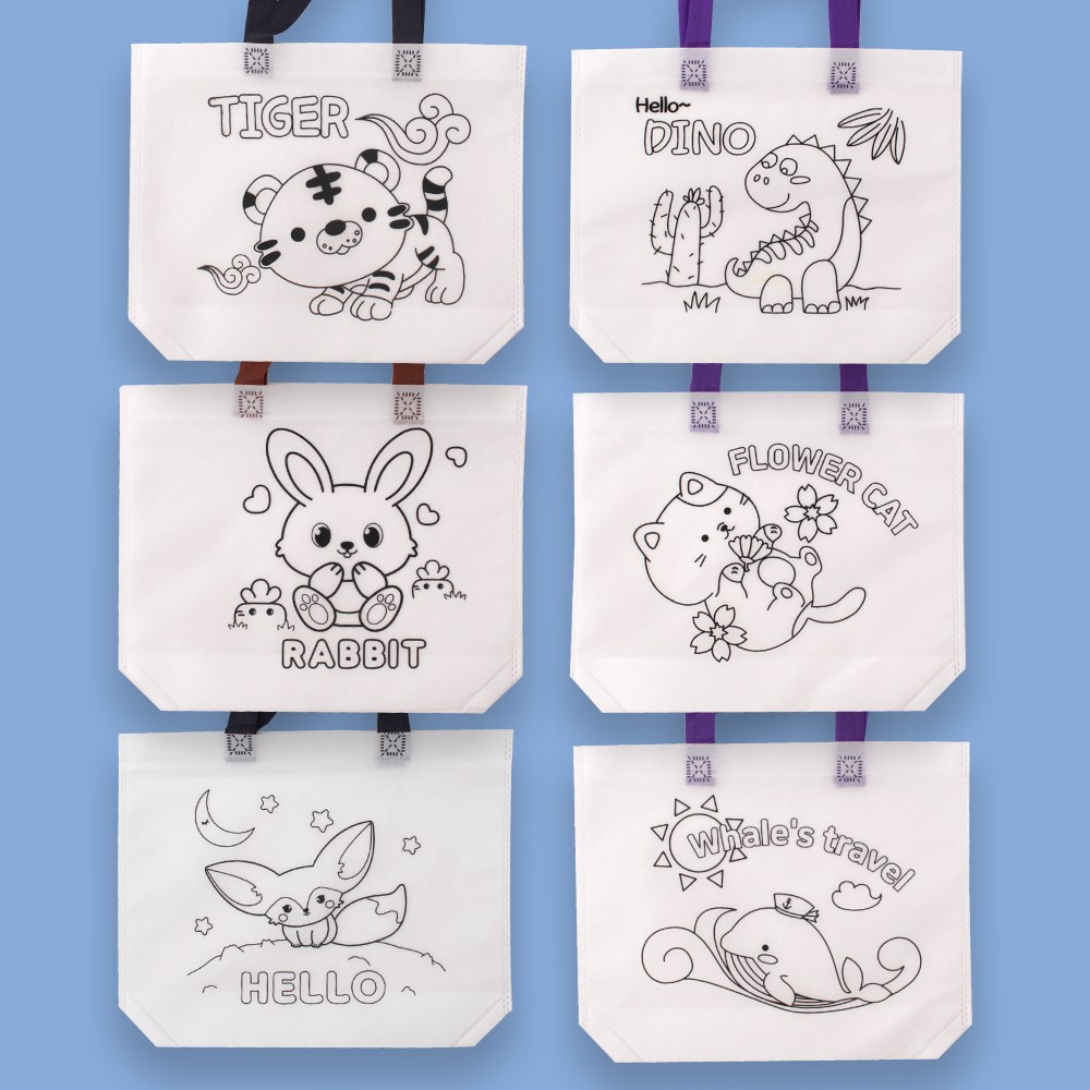 [아이디몬] 어린이 에코백 부직포 가방 (대) 도안 700원