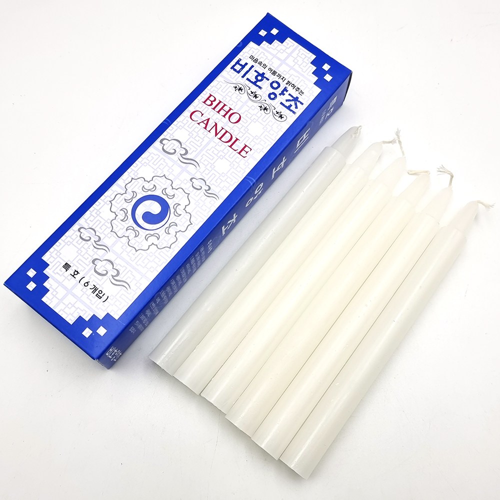 비호양초 특호 6개입 (제사초 양초 기도초 촛불 파라핀 향초), 60세트 74,500원