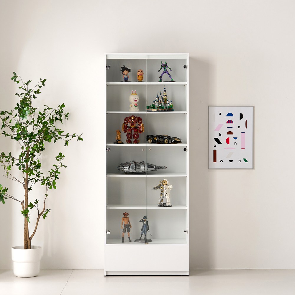 일송가구 2M 6단 키큰 코코 서랍형 강화유리 장식장 진열장 피규어 185,000원