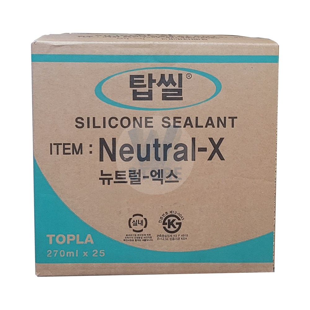 [나우케미칼] 탑씰 무초산 실리콘 창틀 샷시 창호 유리 방수 비초산 진밤 뉴트럴 X 52,990원