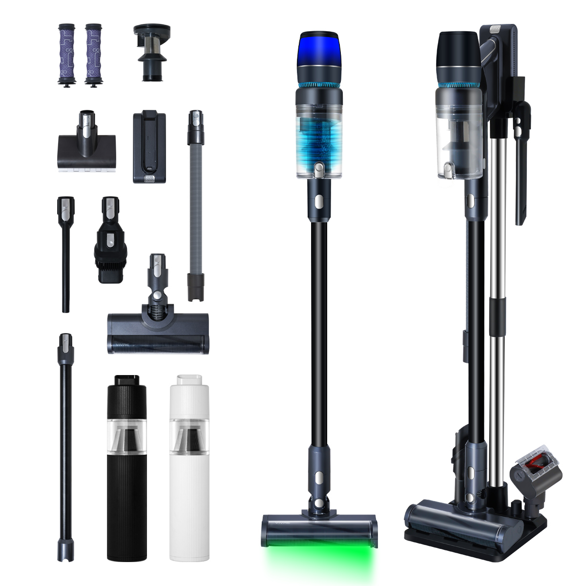 최신형 차이슨 무선 청소기 BLDC V50 자동충전 거치대 + 고사양 흡입력, BLDC V50, 혼합색상 198,000원