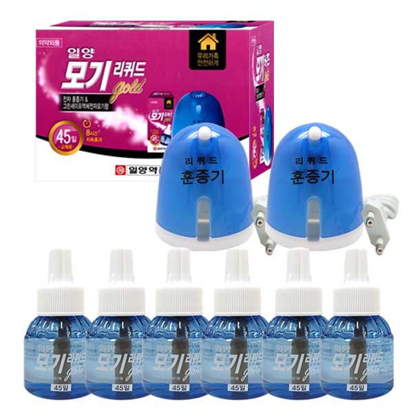 일양약품 일양 (훈증기 2개+리퀴드 6개) 코드형/전자/액체/모기향/리퀴드/리필/모기/파리/약/향/기피제/퇴치 25,000원