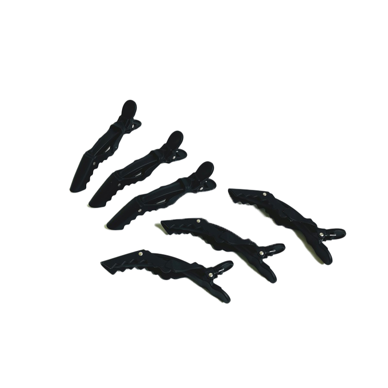 나올 헤어핀 악어핀 이중 고정 집게핀 앞머리 헤어클립 미용실 미용용품, 6개, 검정색 6,300원