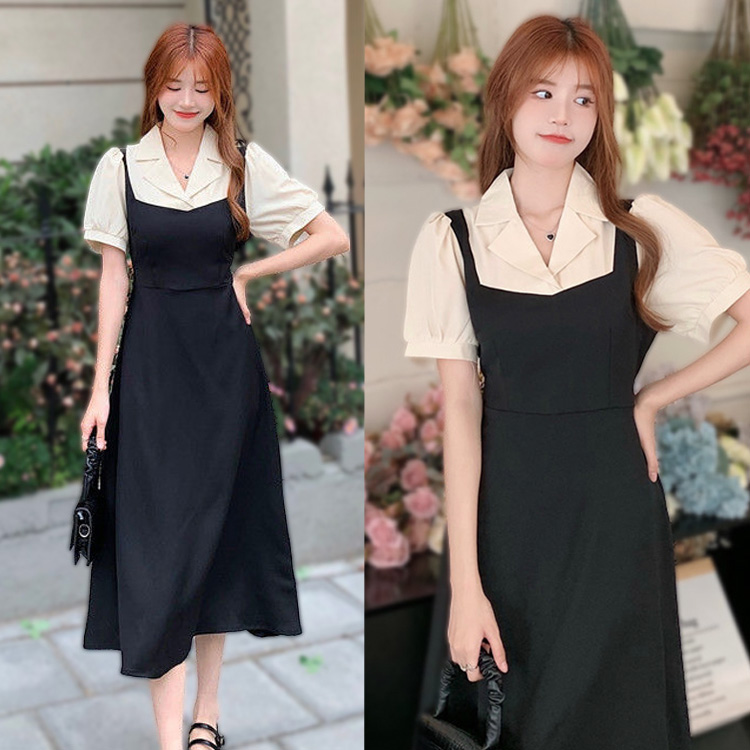 빌러드우먼 여름 하객 룩 반팔 여신 뷔스티에 롱 원피스 32,900원