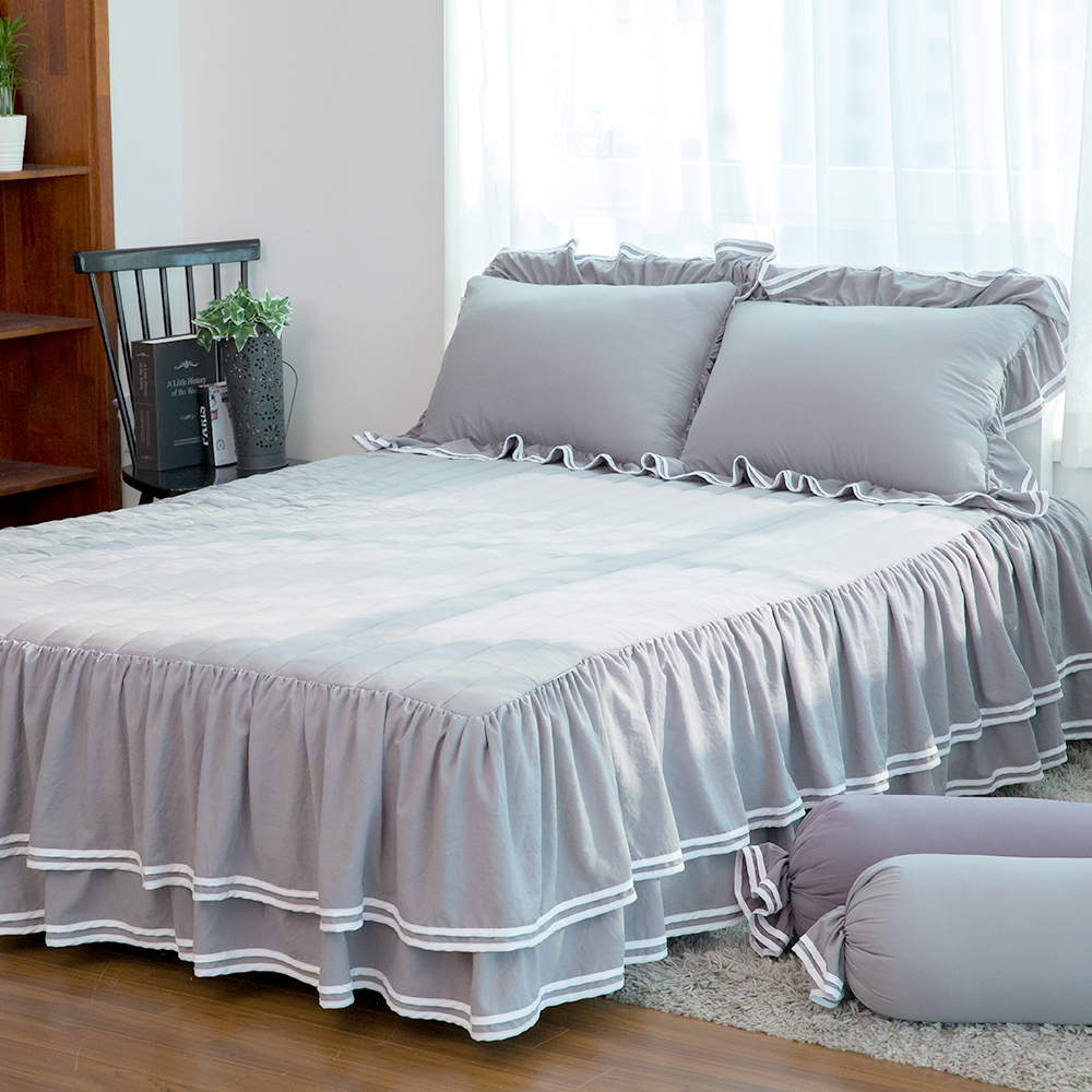 류금숙 투라인 실키케어 프릴 이중 프릴 침대 커버, 현재가 108,900원