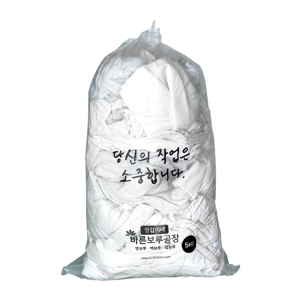바른보루 국산 면 보루 원단 100% 고급 기름 청소 걸레, [특A]백색 보루(대) 5kg, 1개 16,000원