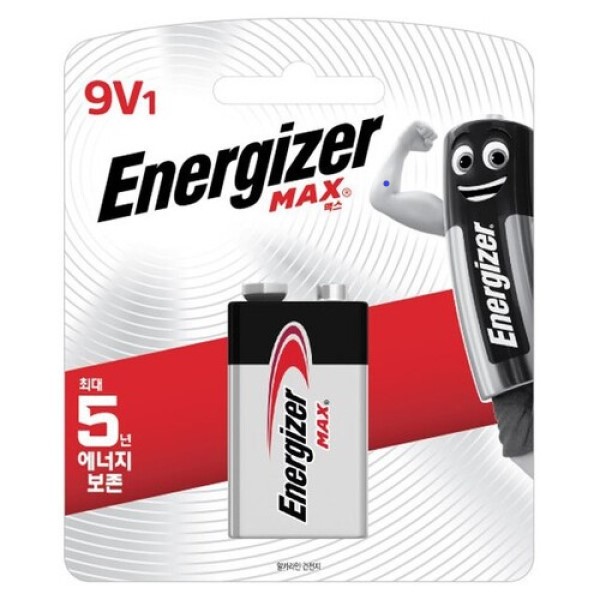 에너자이저 맥스 사각 9V 알카라인 건전지, 1개입, 2개 11,500원
