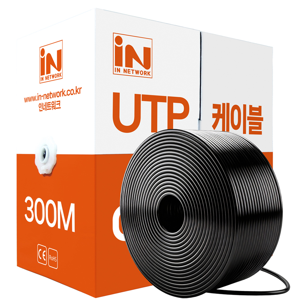 인네트워크 CAT.6E UTP 옥외용 이중피복 제작용 랜케이블 박스타입 IN-6UOD300BX, 단일색상, 1개, 300m 58,200원