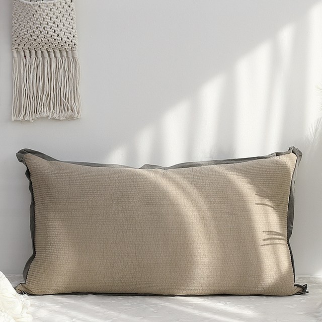 퓨어이즈룸 피그먼트 대형 등쿠션 엣지 110x60 허리쿠션 커버만/솜포함 택1, 앳지베이지 33,900원