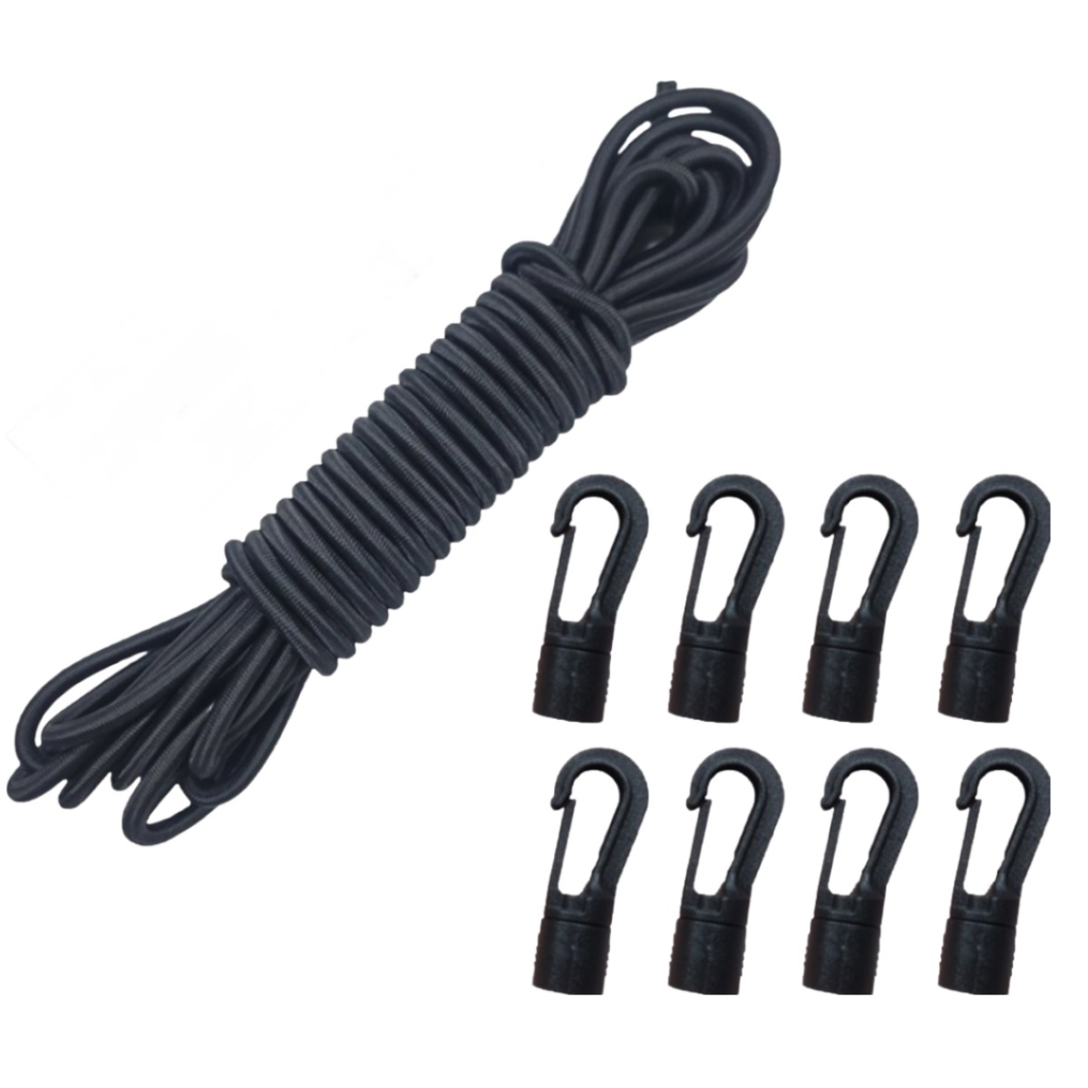 탄성 로프 캠핑 고무줄 고리형 후크 고무로프 7mm 후크줄 세트 13,800원