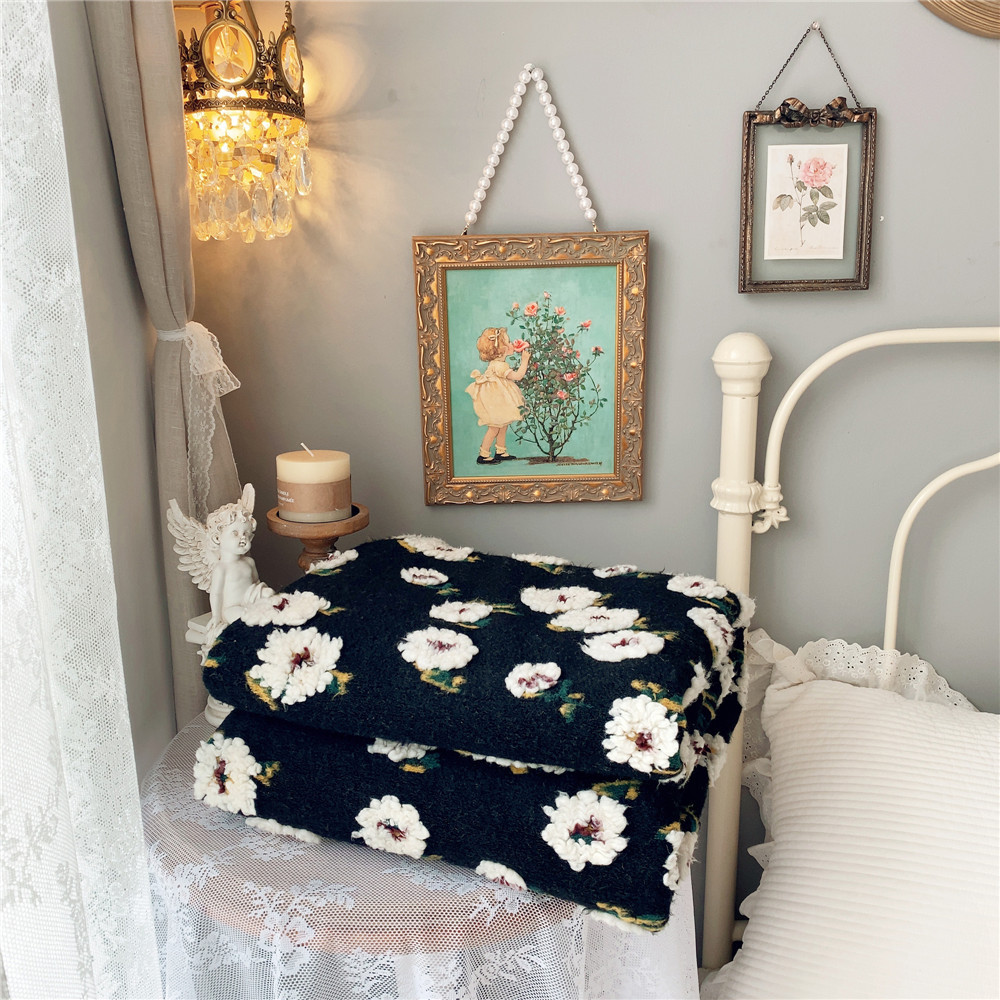 플라워 양털 이불 침대 담요 24,600원